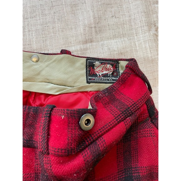 Woolrich Other - Vintage Woolrich Red Black Plaid Wool Pants Trousers Men Size 34x30 Workwear
